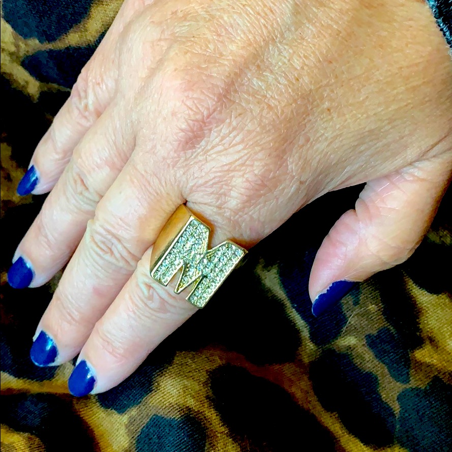 Cute M Initial Ring